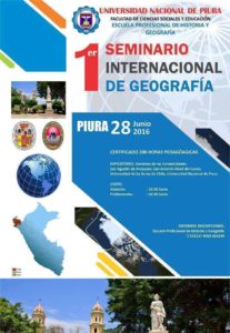 I SEMINARIO INTERNACIONAL DE GEOGRAFIA - UNIVERSIDAD NACIONAL DE PIURA